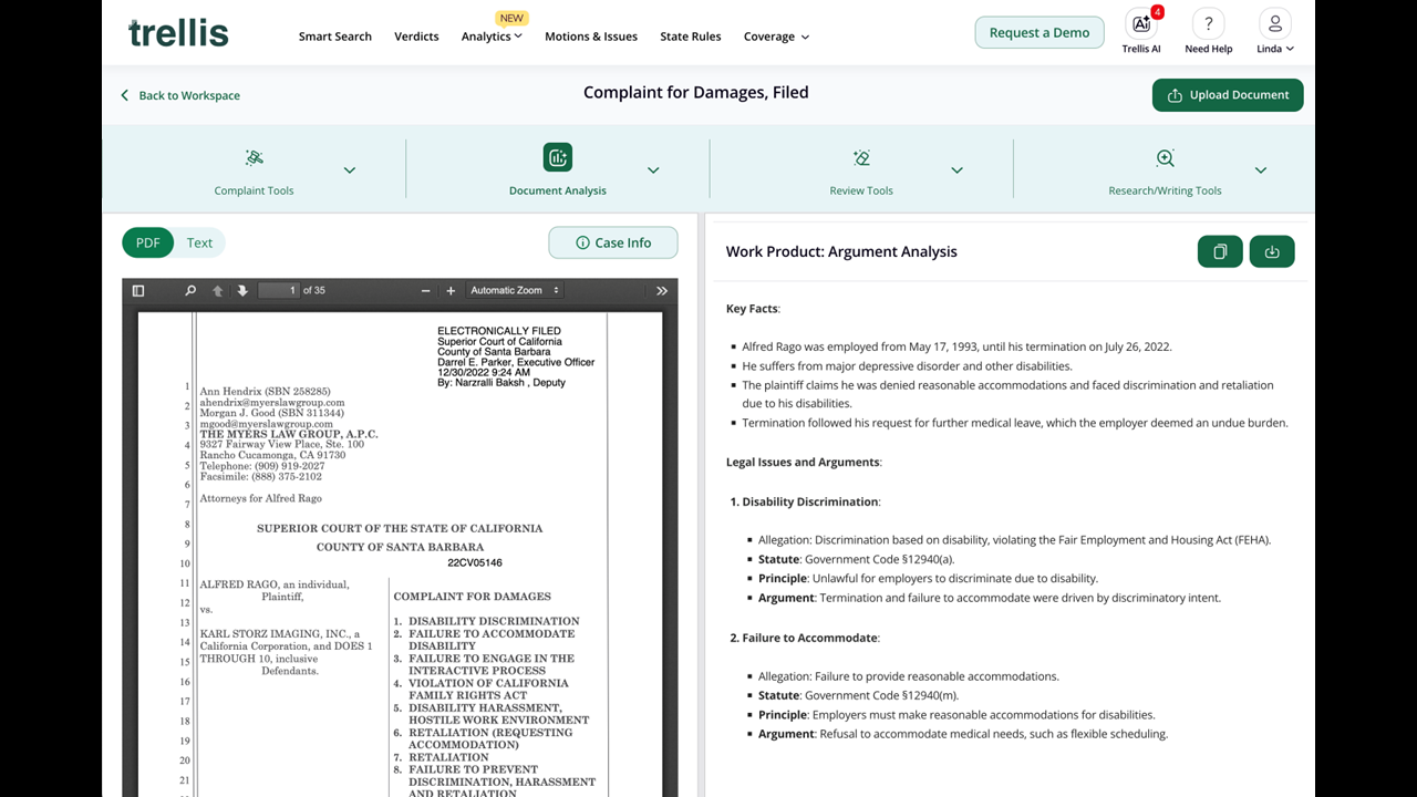 Legal Analytics Company Trellis Unveils AI Tools Designed to Streamline Litigation Workflows